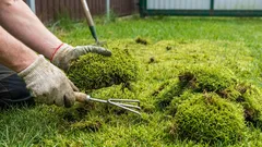 Um relvado coberto de musgo? Bastam alguns passos para o transformar num tapete verde e denso.